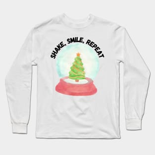 Shake, Smile, Repeat, Christmas Long Sleeve T-Shirt